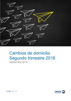 Cambios de domicilio. Segundo trimestre 2018