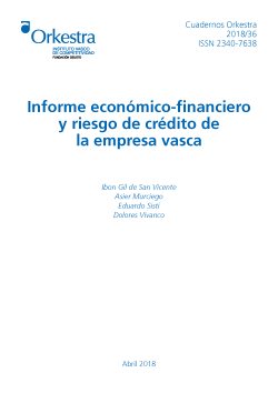 Informe económico-financiero y riesgo de crédito de la empresa vasca